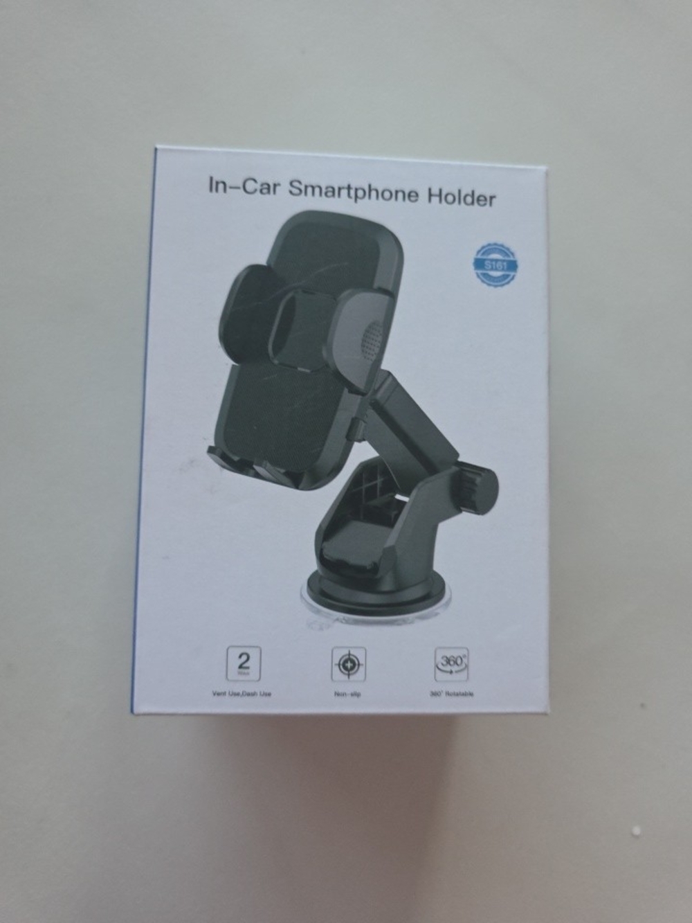 Universal In-Car Smartphone Holder - Black 360 Rotable.
